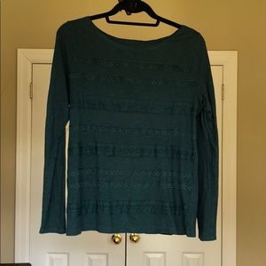 Dark green lace tee from Loft